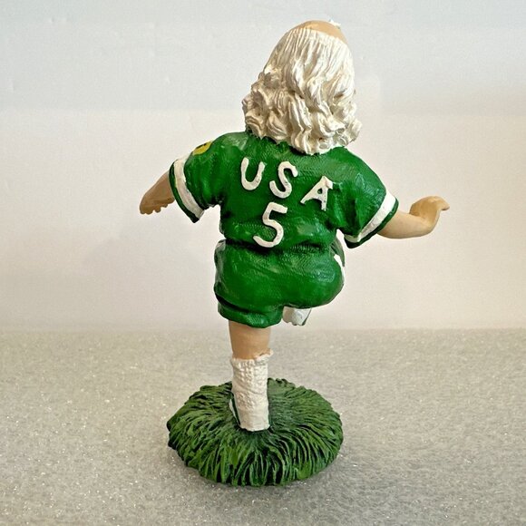 Roman, Inc. Soccer Santa Figurine Wearing Green Uniform USA #5 Rare Vintage 5" - Picture 5 of 7